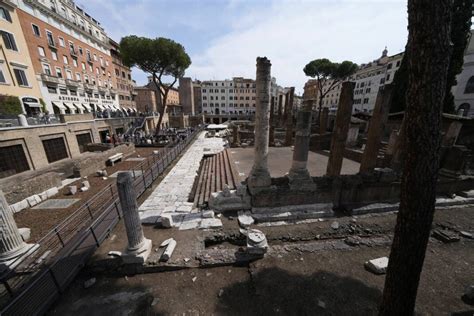 Ancient Roman temple complex, with ruins of building where Caesar was stabbed, opens to tourists